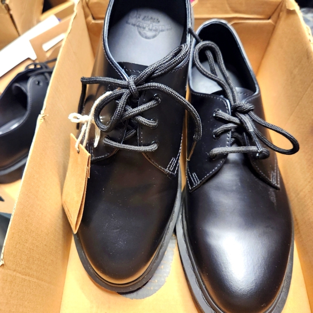 1461 Mono Black Leather Oxford Dr. Martens